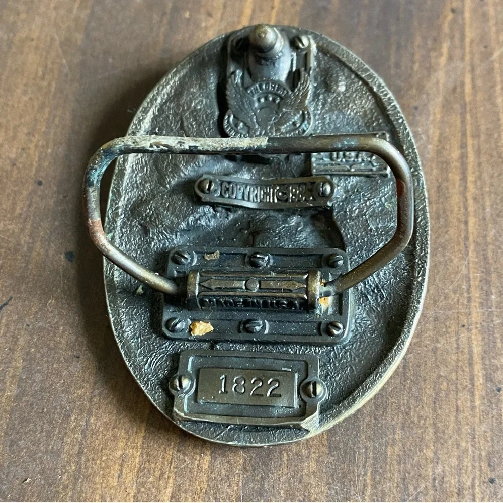 Vintage Pow Mia Eagle Emblem‎ Belt Buckle Not Forgotten
